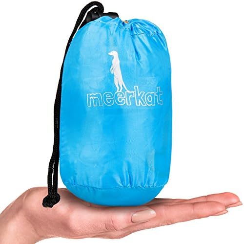 Backpacking Tarp. Camping, Picnic & Beach Blanket/Mat. X-Large 85"X58"- Ultralight, Waterproof, Sand Resistant For Hostel, Festival, Park, Outdoor. Includes loops. Multiple colors available.By Meerkat