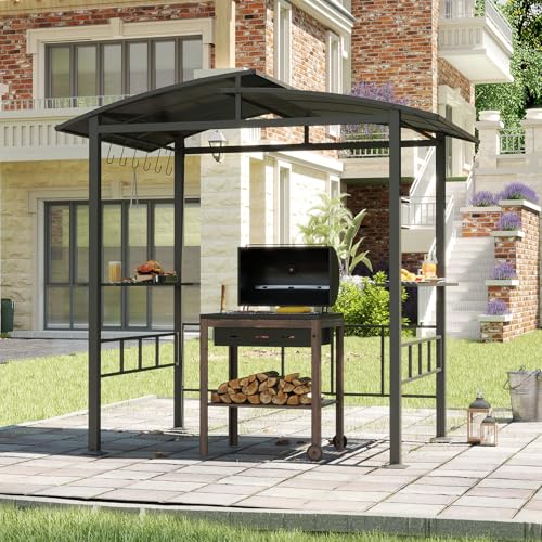 Tangkula 8x5 FT Hardtop Grill Gazebo Review: Double-Tiered Barbecue Shelter with PC Roof image 10