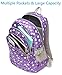 BLUEFAIRY Kids Backpacks for Girls Elementary Primary Middle School Bookbag 17 Inch for Girls Backpacks Ages 6-8 School Bag Mochilas Escolares Para Niñas Heart Print Purple