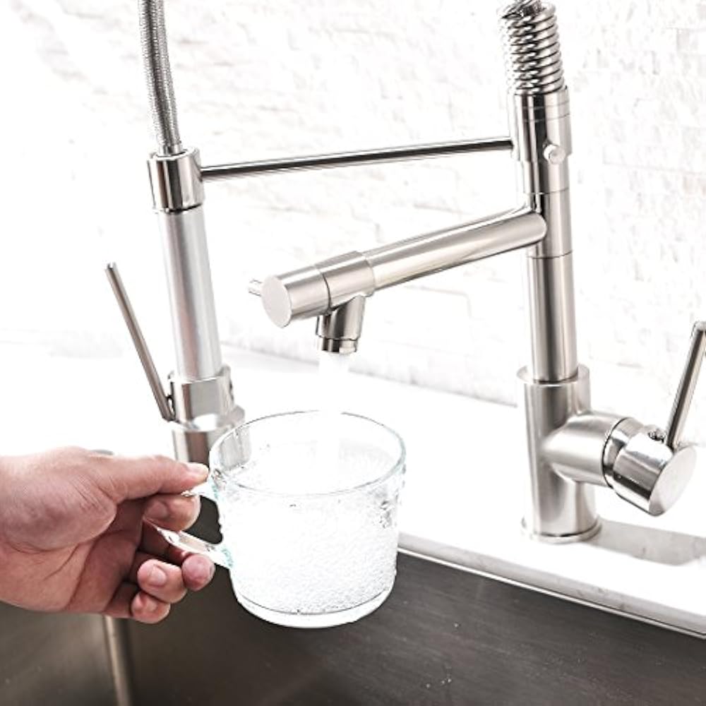 Aimadi Contemporary Kitchen Sink Faucet, Single Handle Stainless Steel