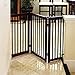 WELLAND Wood Freestanding Pet Gate Espresso, 54-Inch Width, 30-Inch Height (No Support Feet)
