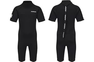 Aunua Kids Wetsuit for Youth Boys Girls, 3mm Shorty Wetsuit for Swimming, Surfing
