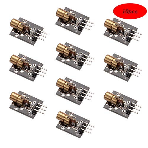 10pcs/lot KY-008 3pin 650nm Red Laser Transmitter Dot Diode Copper Head Module for arduino DIY Kit - Thumbnail 5
