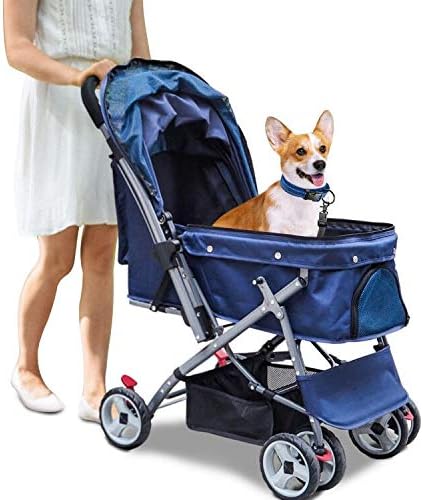Noodoky Pet Stroller For Cats Dogs Rabbit With Reversible Handle Dog Stroller For Small Or Medium Animal Up To 50 Pounds Doggie Bunny Stroller Carriage Amazon Ca Pet Supplies
