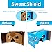 QPAU V2.0 3D Google Cardboard Vr Glasses Kit Includes Sponge Nose Pad and QR Codes