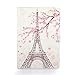 iPad Mini 4 /iPad Mini 3 2 1 Case- Slim Fit Folio Stand PU Leather Case with Auto Wake/Sleep [Magnet/Stylus Slot] Smart Cover for Apple iPad Mini 4 / iPad Mini 3/2/1,Cherry & Eiffel Tower