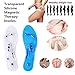 Massaging Insoles,Acupressure Magnetic Massage Foot Therapy Reflexology Pain Relief Shoe Insoles Washable and Cutable 2 Pair (White and Blue)