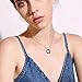AOBOCO Circle Crystal Necklace 925 Sterling Silver Volcano Crystal Pendant Necklace for Women Volcanic Jewelry for Women Christmas Birthday Holiday Gifts (Dia 0.78