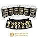 30th Birthday Party Favor Decorations Supplies Cheers & Beers to 30 Years Can Sleeves Vintage 1990 Can Cover Beer Sleeves Black and Gold Neoprene Sleeves for Soda Beer Can Beverage Set of 12