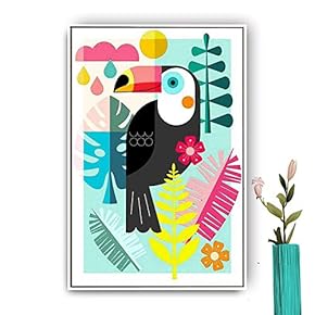 Framed Canvas Wall Art for Living Room, Bedroom Abstract House Canvas Prints for Modern Home Decoration Ready to Hang - 16"x24" inches