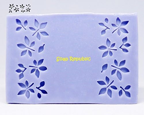 SoapRepublic 'Windswept Leaves' Acrylic Soap Stamp/Cookie Stamp/Clay Stamp (20mm Thick)