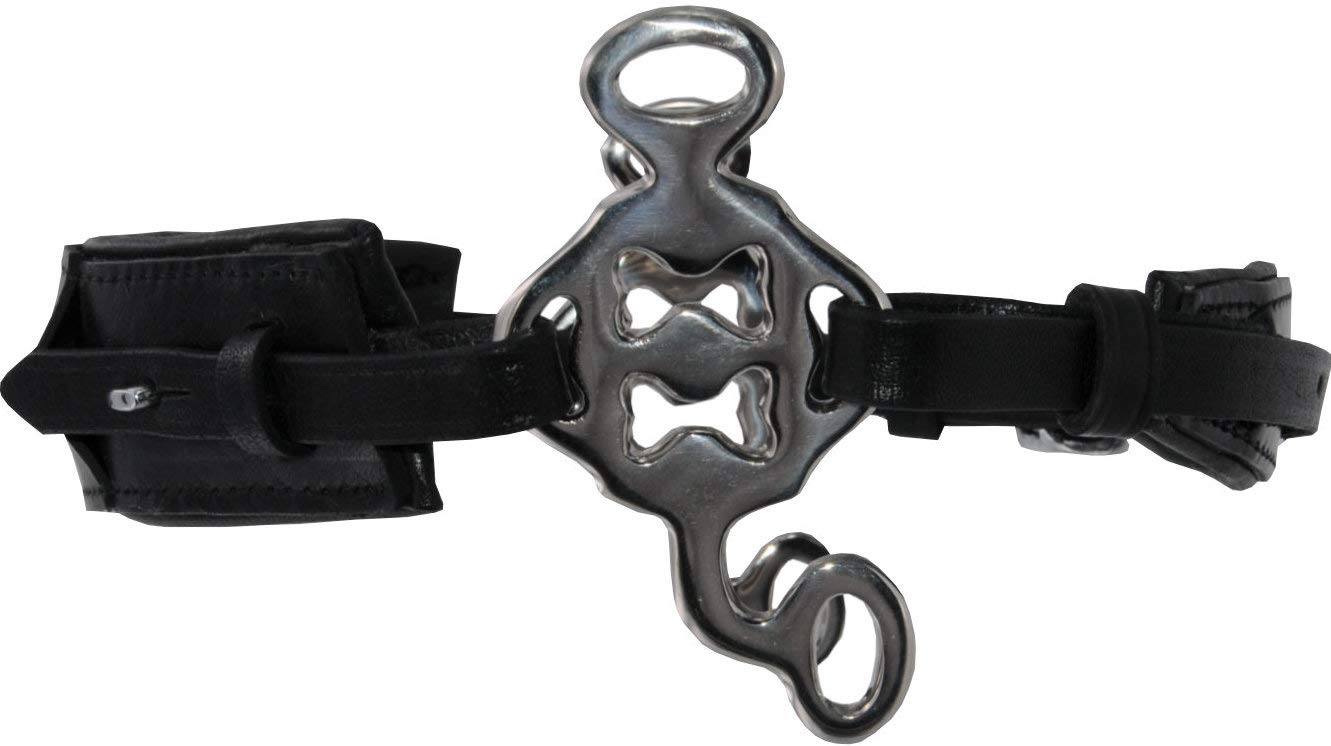 Reitsport Amesbichler AMKA Hackamore Bitless Leather 3-Way Adjustable with Baroque Suits