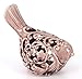 True Grit Fine Ceramic Tweet Bird Tea Light Decorative Candlestick Holder CHOCALATE 7