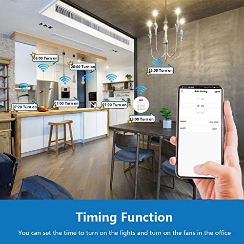 Smart WiFi Lichtschalter Drahtloser Relaisschalter Kanal Tuya Modul App Fernbedienung Timer fr die Hausautomation Kompatibel mit Alexa Google Home Support IOS Android