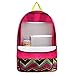MGgear 17 inch Flower & ZigZag Pattern Kids School Book Bag / Backpack for Girls