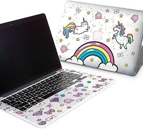 ZizzStore MacBook Hard Case and Keyboard Decal Set Protective Hard Shell with Vinyl Sticker Around Keyboard for (MacBook Air 13 (A1369, A1466), Unicorns Over The Rainbow)