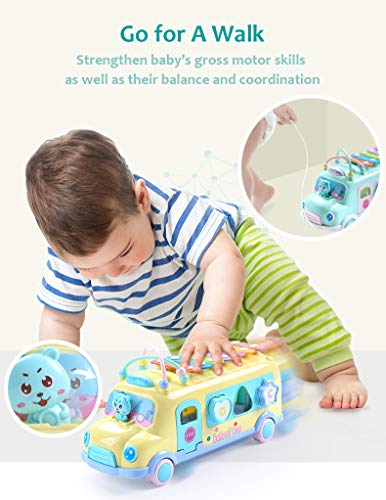image for Frudaca Baby Musical Toys Xylophone Learning Toys, Blocks, Push & Pull