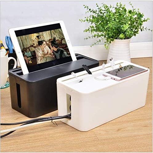 Craby Wire bin Organizer Charging Box (Black,32X13.5X13.5 cm)