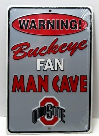 Ohio State Buckeyes Man Cave Sign Gift NCAA Football OSU 8x12 Dorm Room by TROMIC USA