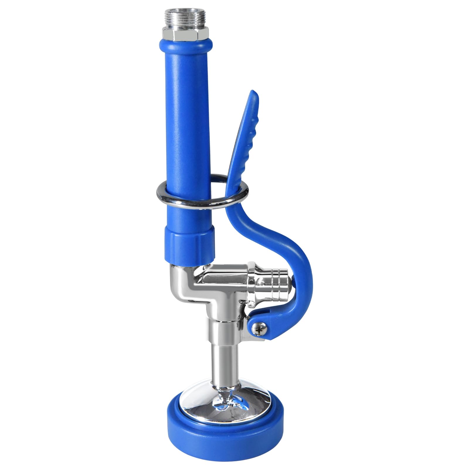 Photo 1 of FAUAID Pre Rinse Sprayer Commercial Sink Sprayer Head,1.42GPM Spray Valve Dish Nozzle with Ergonomic Handle, Commercial Faucet Parts for Kitchen Faucet,Chrome Finished?Blue?