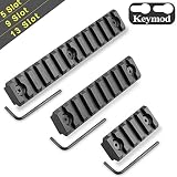 Monoki Keymod Picatinny Rail Sections, 5-Slot 9-Slot 13-Slot Lightweight Picatinny Rail Section for Keymod Handguard Mount Rail System with 3 Allen Wrench & Solid-Style, 3 Pack