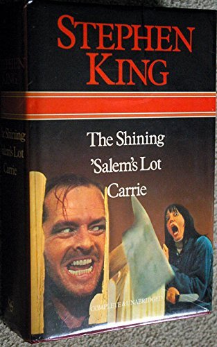 The Shining. 'Salem's Lot. Carrie by Stephen King (1987-09-17) by (Hardcover)