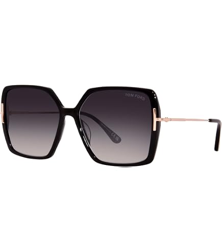 Tom Ford Oval Sunglasses TF438 Angela 05P Matte Black/Gold FT0438