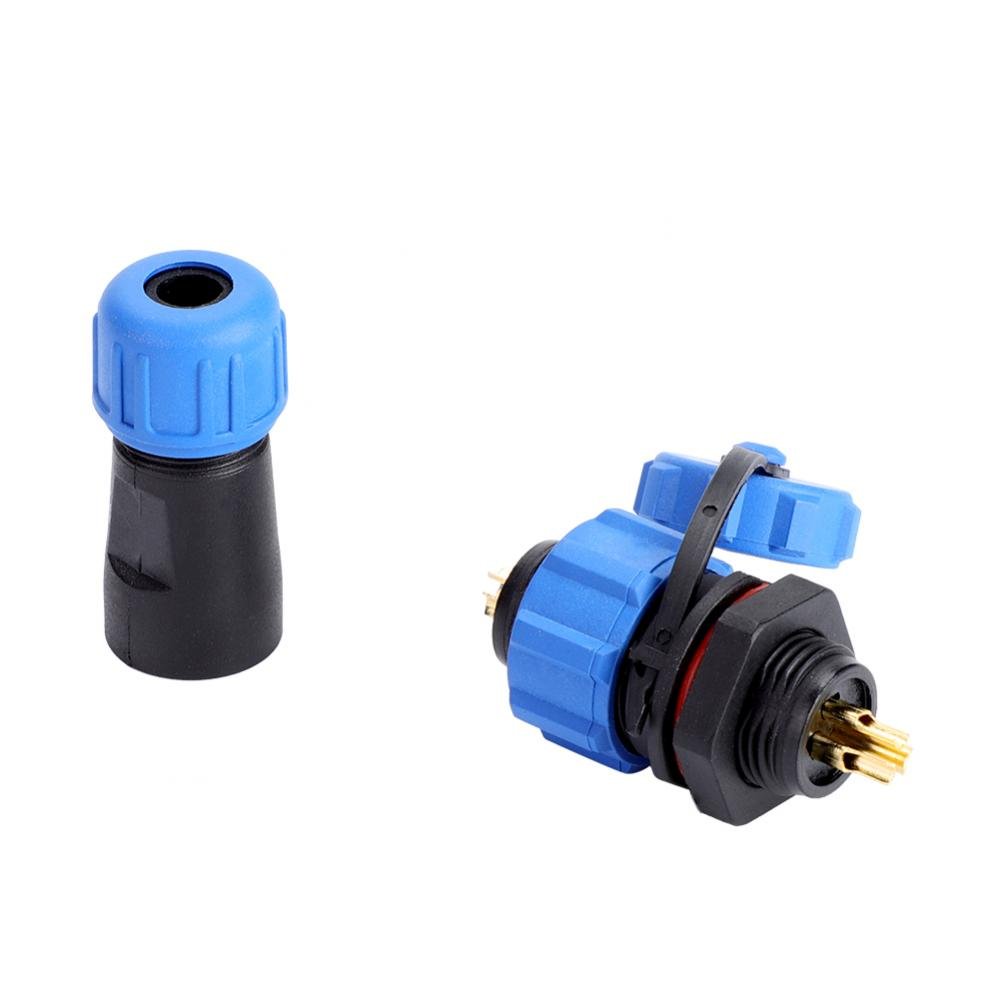 Hilitand Aviation Plug, IP68 SP13 Waterproof Plastic Plug Socket Connector 2Pin/3Pin/4Pin/5Pin/6Pin/7Pin/9Pin Waterproof Plug Socket Connector (3Pin)