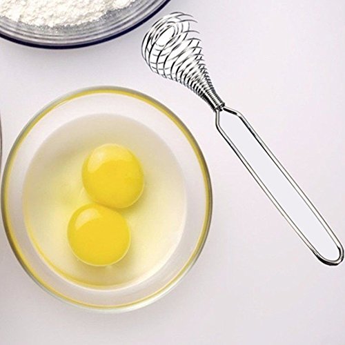 ICYANG Stainless Steel Spring Coil Whisk, Wire Whip Cream Egg Beater