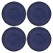 Pyrex Blue 3 Cup Round Storage Cover #7401-PC for Glass Bowls 4-Pack