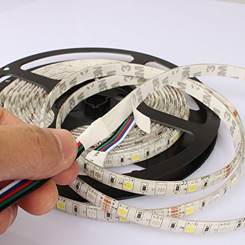 Morelight 5050 RGB+W daywhite 5m 300leds reel flexible cut adhensive ultra bright super quality smd light uk fast delivery