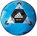 adidas Performance Starlancer V Soccer Ball, Solar Blue/Black/Metallic Silver, Size 5