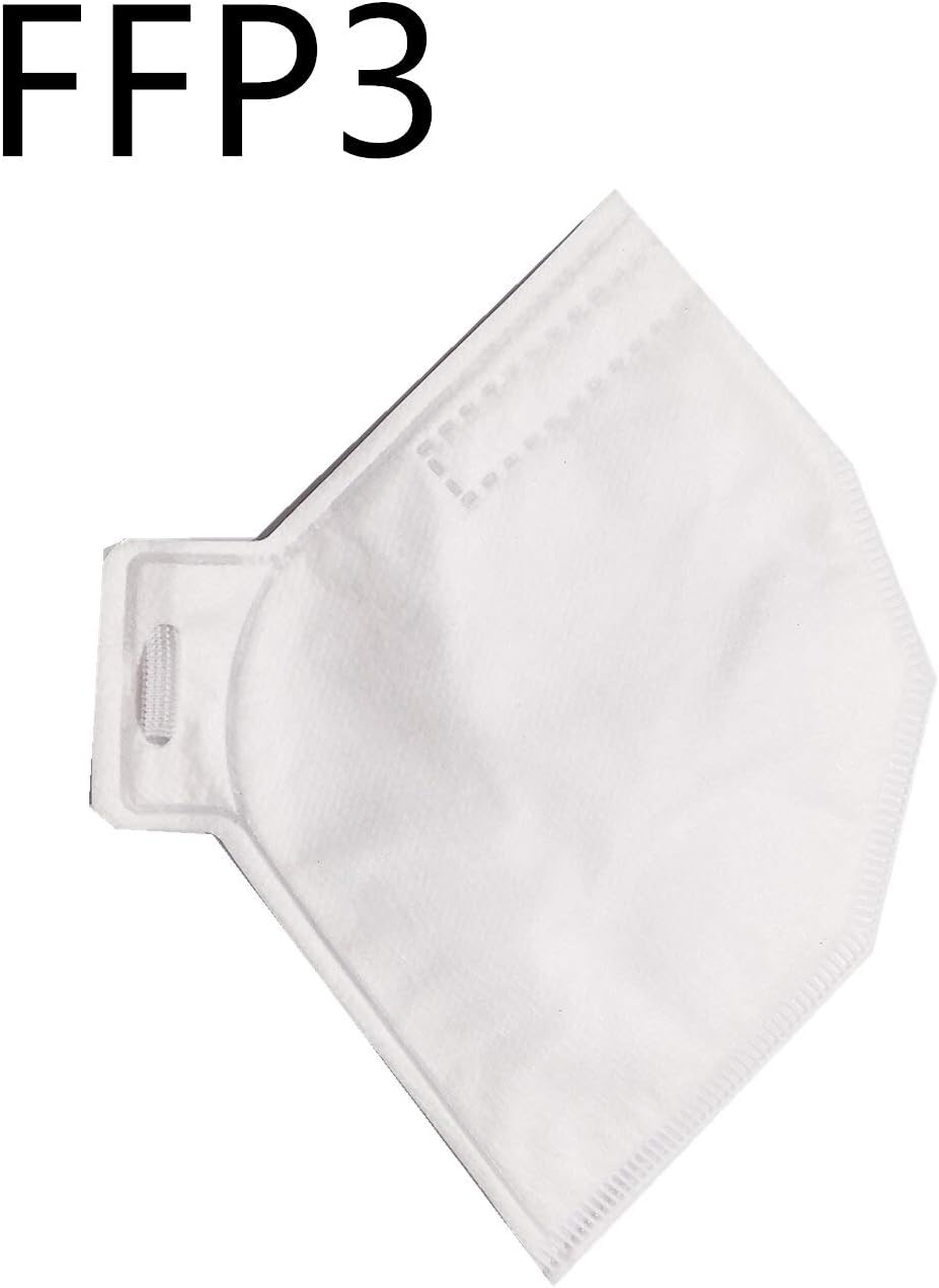 FFP3 N95 Respiratory Dust Mask Safe Reusable Air Pollution Respirator Fabric Activated Carbon Filter For Dust Face and Outdoor Protects against gases odors all PM2.5 light smoke pathogens bacteria