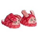 Stompeez Animated Shopkins Pink Bun Bun Plush Slippers - Ultra Soft and Fuzzy - Ears Flap as You Walk - Medium - by