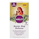 Halo Natural Supplements With Cognitive Support For Dogs, Senior Dog Defense, 3.5-Ounce Bottle