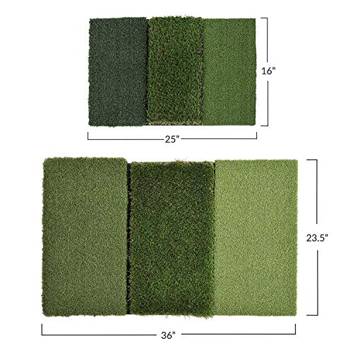 image for Rukket Sports Rukket Tri-Turf Golf Hitting Mat Attack | Portable Drivi