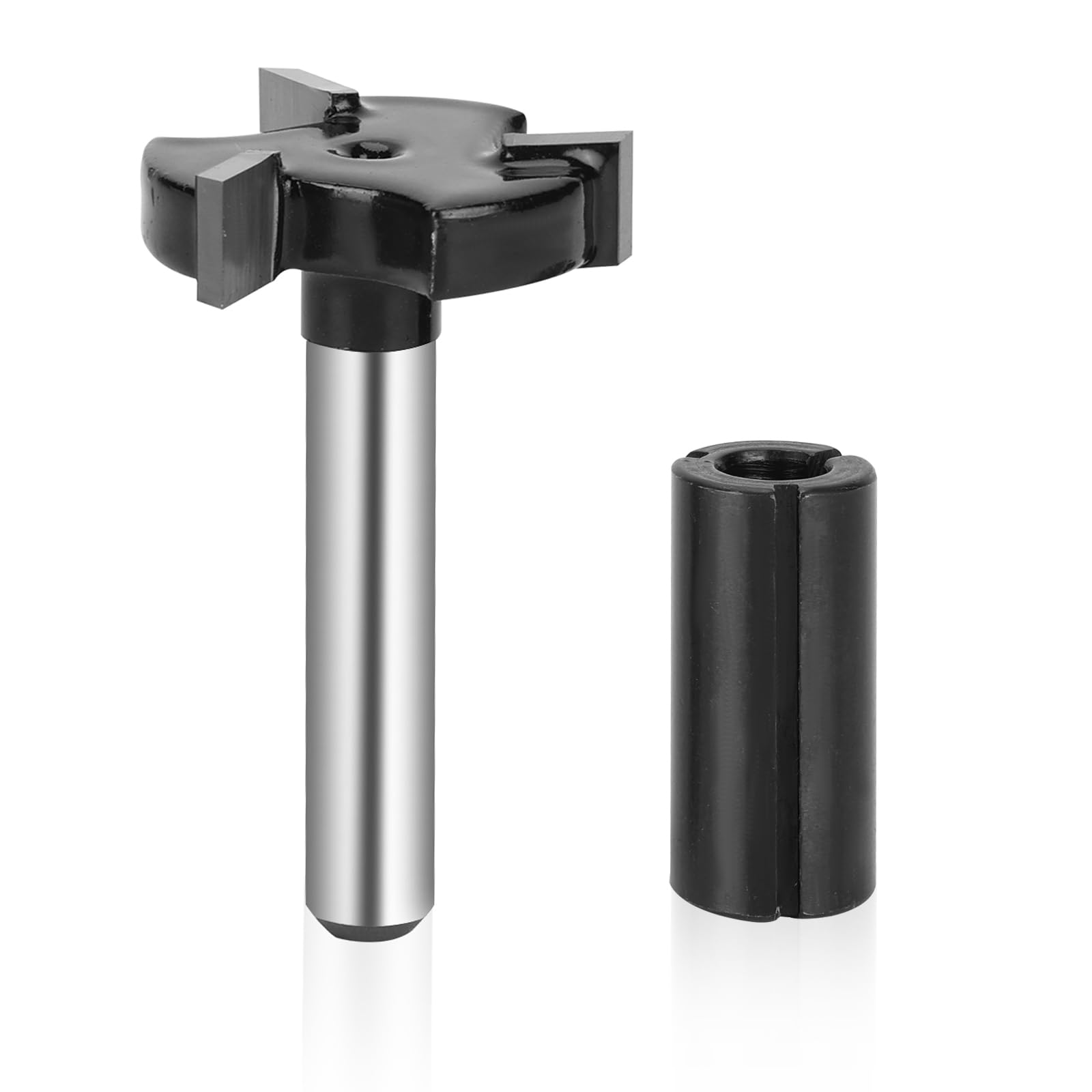 CNC Spoilboard Surfacing Router Bits, 1/4 inch Shank-6.35MM Shank 1 inch Cutting Diameter, Slab Flattening Router Bit Planing Bit Wood Planing Bit Dado Planer Bit by Yueqing Zhongji (Carbide)