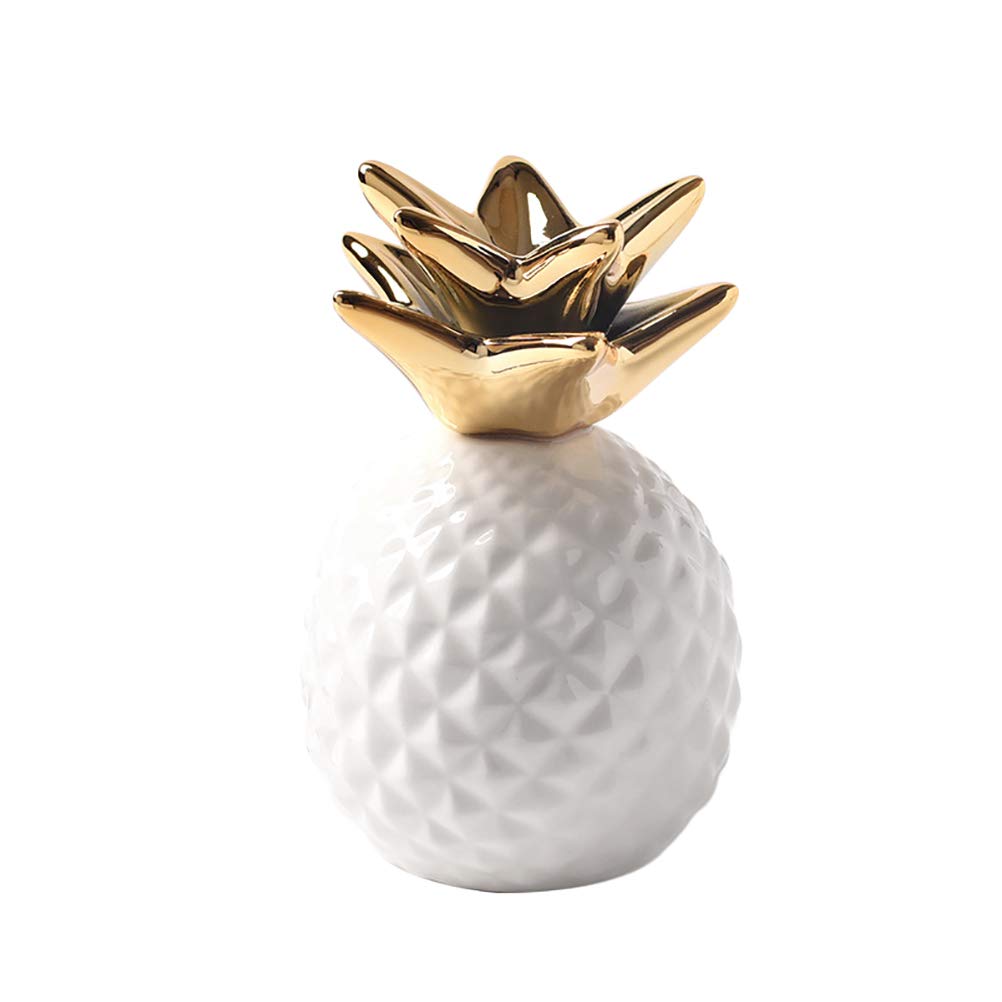 Egosy Pineapple Coin Piggy Bank Decorative Ceramic Pineapple Shaped Money Cans Cute Money Boxes for Pineapple Theme Party Decor Decorative Pineapple Ornament
