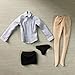 Jili Online 1/6 Striped Shirt Miniskirt Clothes Fit for Hot Toys Phicen Kumik Accessory