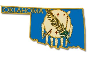 PinMart State Shape Flag Lapel Pin