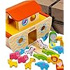 Jaques of London | Wooden Noahs Ark Toy Playset | Wooden Toys for 1 2 3 year Olds | Shape Sorter | Baby Toddler Toy