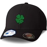 Custom Flexfit Cap for Men & Women Embroidered Four Leaf Clover Ireland Irish St Patrick's