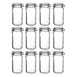 Bormioli Rocco Fido Vaso Square Jar, 50.75 Ounces, 1500ml, 12 Pack.