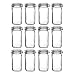 Bormioli Rocco Fido Vaso Square Jar, 50.75 Ounces, 1500ml, 12 Pack.