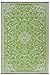 Fab Habitat Outdoor Rug - Waterproof, Fade Resistant, Crease-Free - Premium Recycled Plastic - Floral - Porch, Deck, Balcony, Laundry Room, Patio - Murano - Lime Green & Cream - 3 x 5 ft
