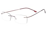 Agstum Mens Womens Titanium Alloy Flexible Rimless