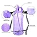 GTI 64 oz Water Bottle with Straw, Half Gallon Wide Mouth Portable Large Plastic Bottle Leak Proof Sports Cup 2L Big Travel Mugs with Scale Strap
