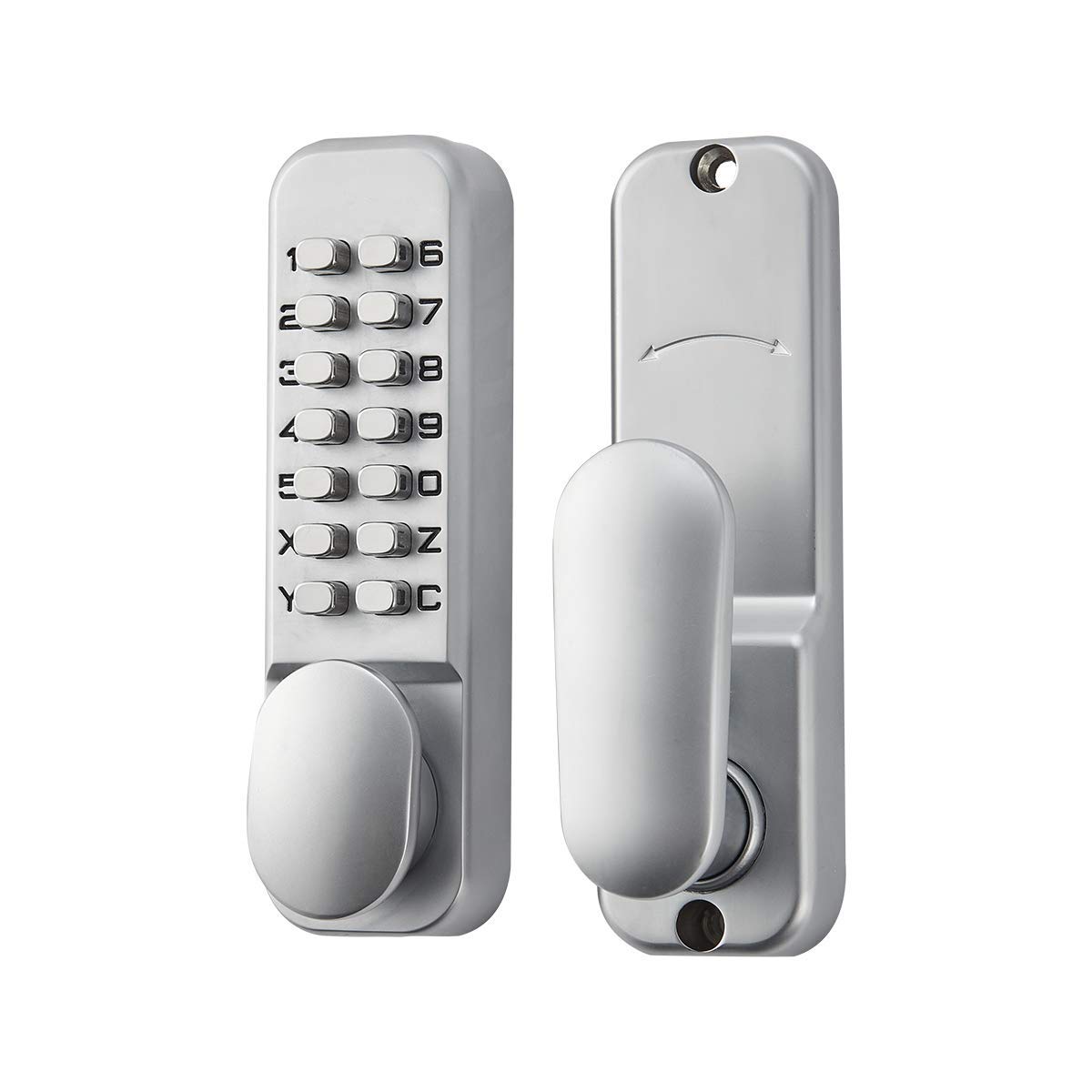 Spotact Mechanical Door Lock Keyless Digital Lock Three Layer Electroplating Casting Anti Corrosion Anti Rust Waterproof Satin Chrome Process