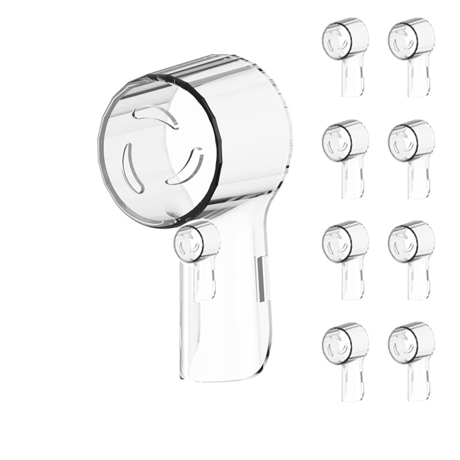 10PCS Electric Toothbrush Head Cover Protective Cap Dust Proof Cover for BORAL-B EB17EB20EB18D12 -Transparent
