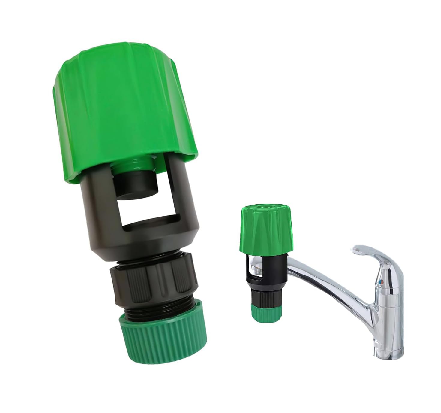 VilaGi Kitchen Tap Hose Connector Hose Pipe Adapter Universal Garden Hosepipe Fitting for Indoor/Outdoor Use, Leak-Proof Kitchen Mixer Tap Attachment for Sink & Outdoor Taps